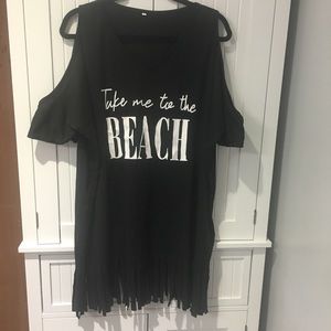 NWOT Cold shoulder swimsuit cover up
